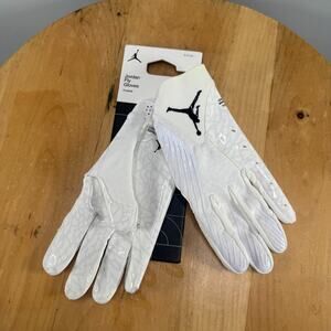 Nike Jordan Vapor Knit Fly Football Gloves Mens Size Small (S) White Black NEW